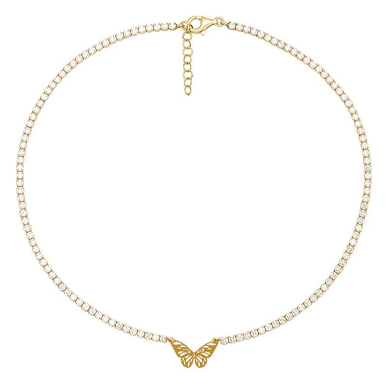 Butterfly Gemstone Necklace